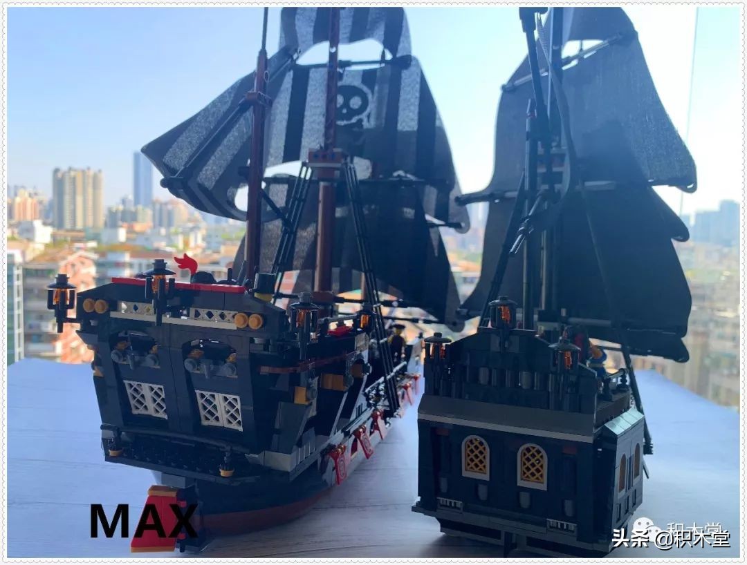 「虚测评」哲高积木QL1801海盗船之骷髅冒险号