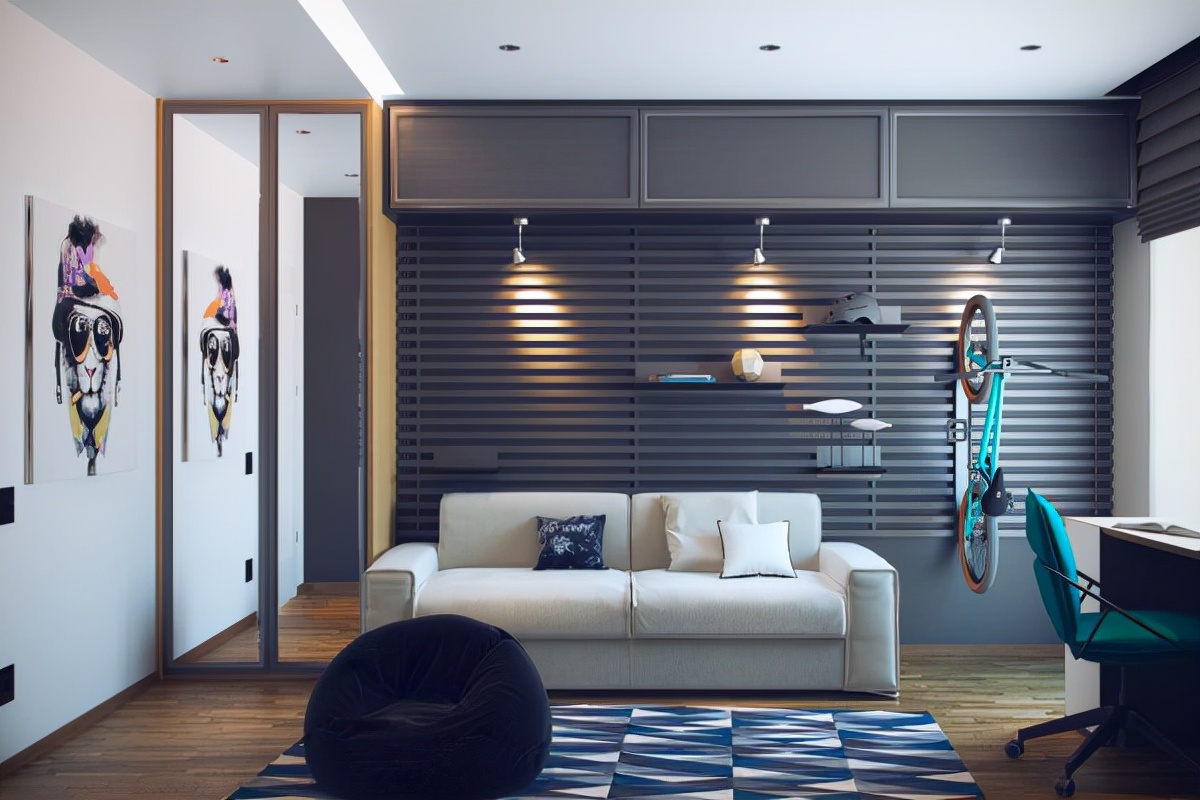 创意卧室,青少年男孩房卧室设计