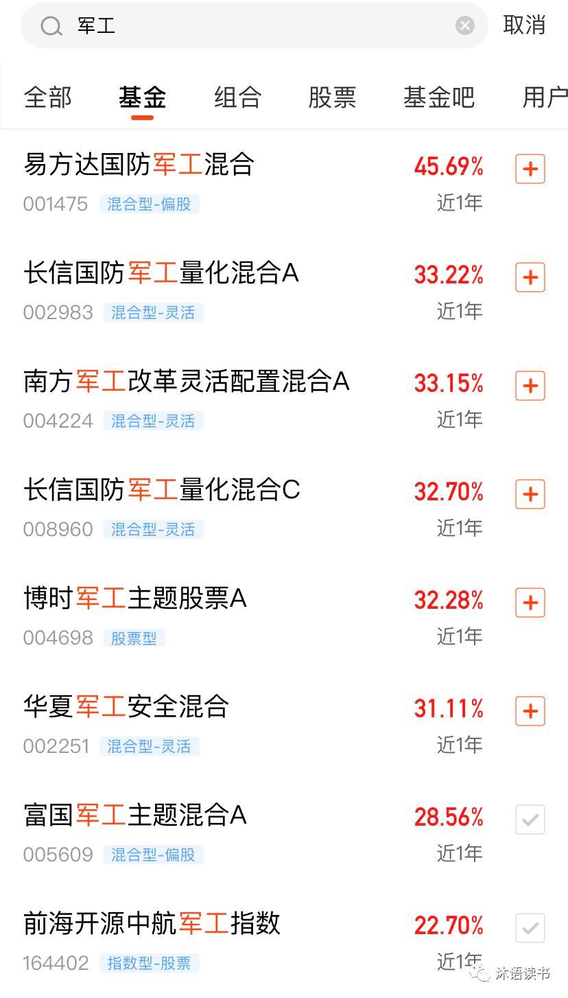 排名第一的军工基金001838,军工基金近3年分析