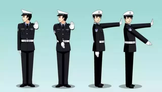 科四交警手势图巧记口诀,科一交警8种手势图巧记方法