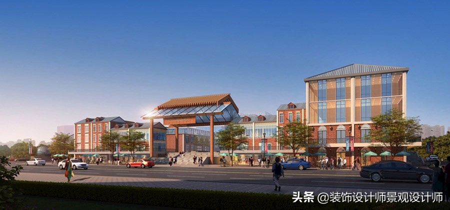 仿古建筑商业街设计图片,仿古建筑一条街效果图