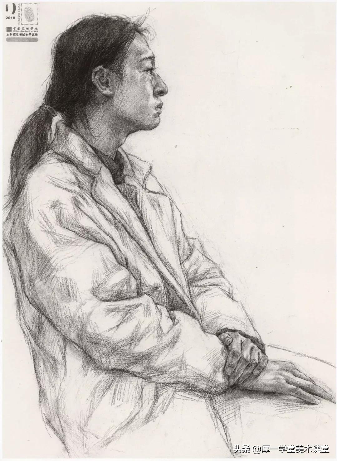 中国美院高分卷2020素描试卷,中国美院素描作品欣赏