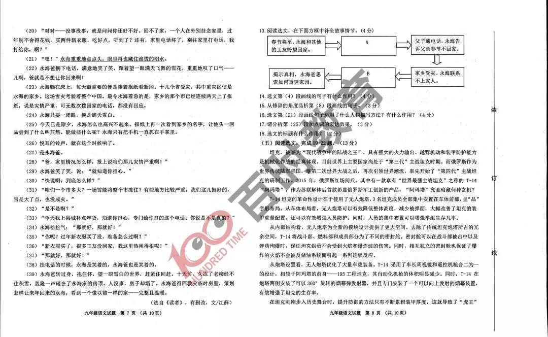 沈阳各区初三期末语文卷,沈阳初一期末考试各区试卷一样吗