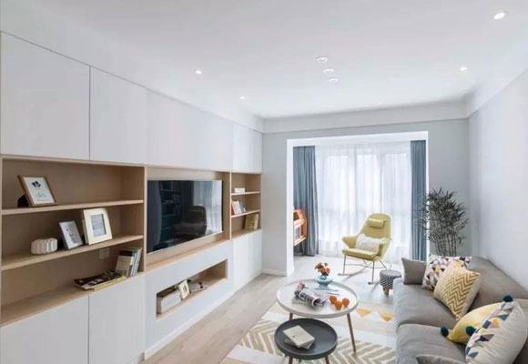 小户型客厅如何设计收纳储物柜,设计感轻奢客厅储物柜组合