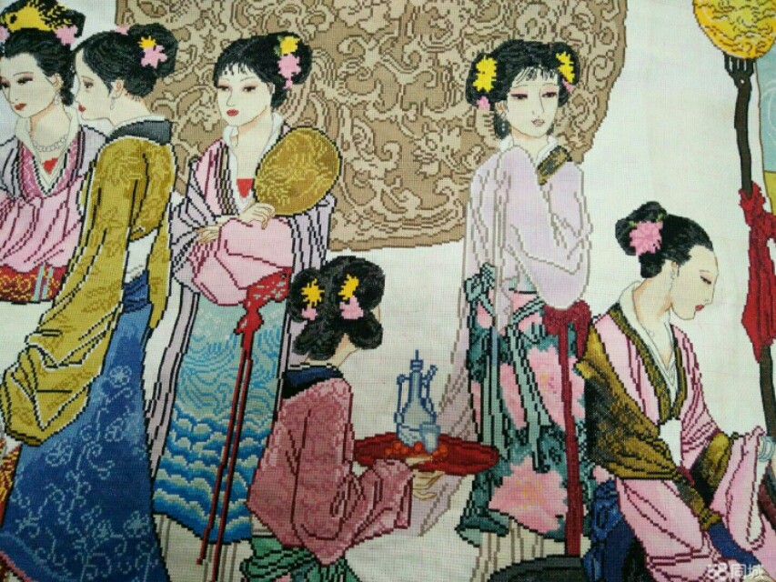 纯手工十字绣红楼梦群芳图价格,红楼梦琴棋书画十字绣成品价格