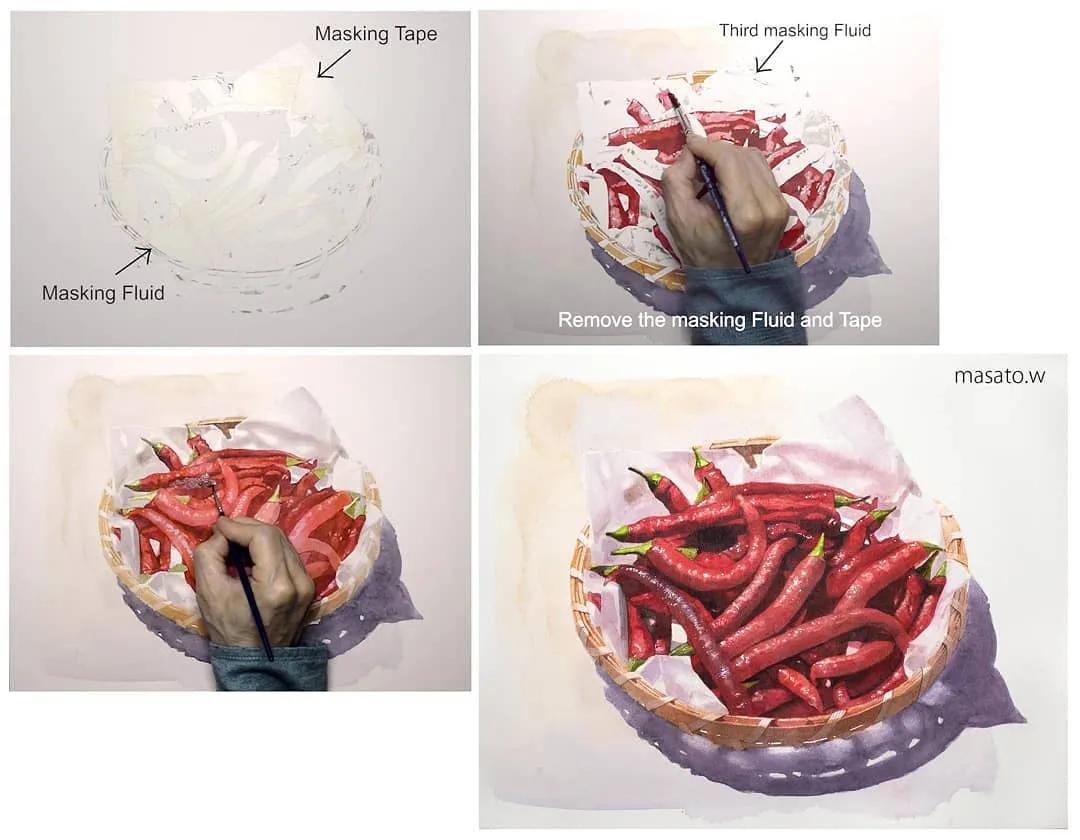 水彩大师笔下的花卉,简单唯美的水彩花卉