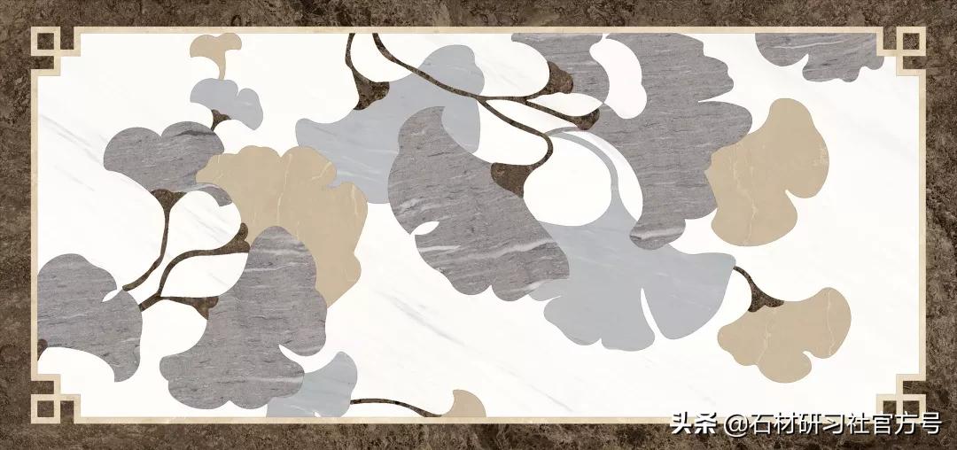 新中式水刀拼花效果,轻奢美学水刀拼花效果图