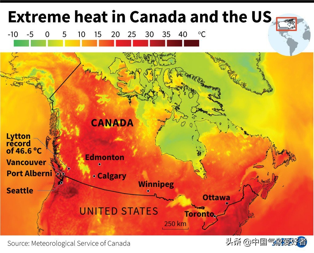 加拿大70度高温真的假的,气温超49.5度加拿大
