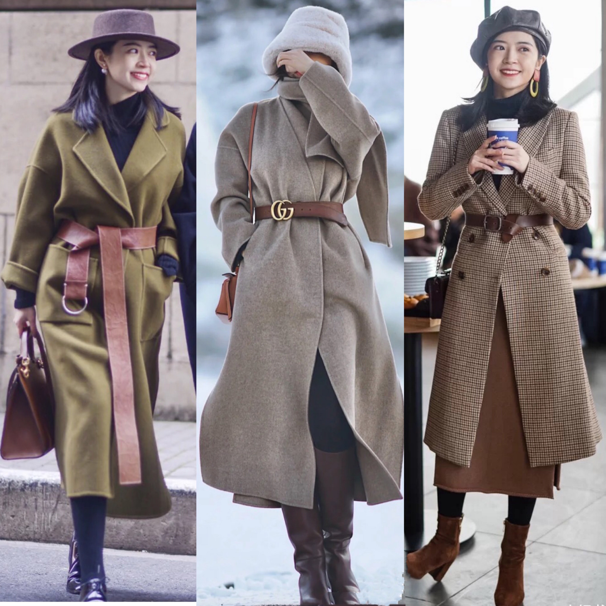 三木呢子大衣搭配,三木大衣冬季搭配