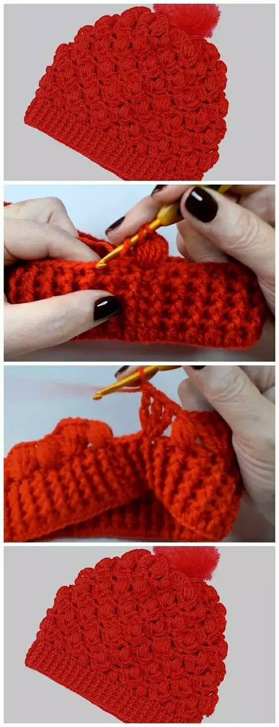 可爱又简单的毛线帽子,简单又漂亮的毛线帽子教程