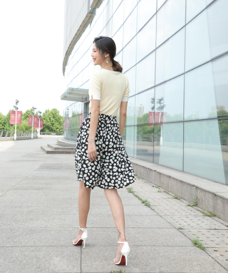 夏季新款小雏菊碎花裙裤,小雏菊背带裙裤