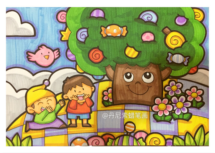 8-12岁儿童绘画范画,简单又好画的儿童画大全