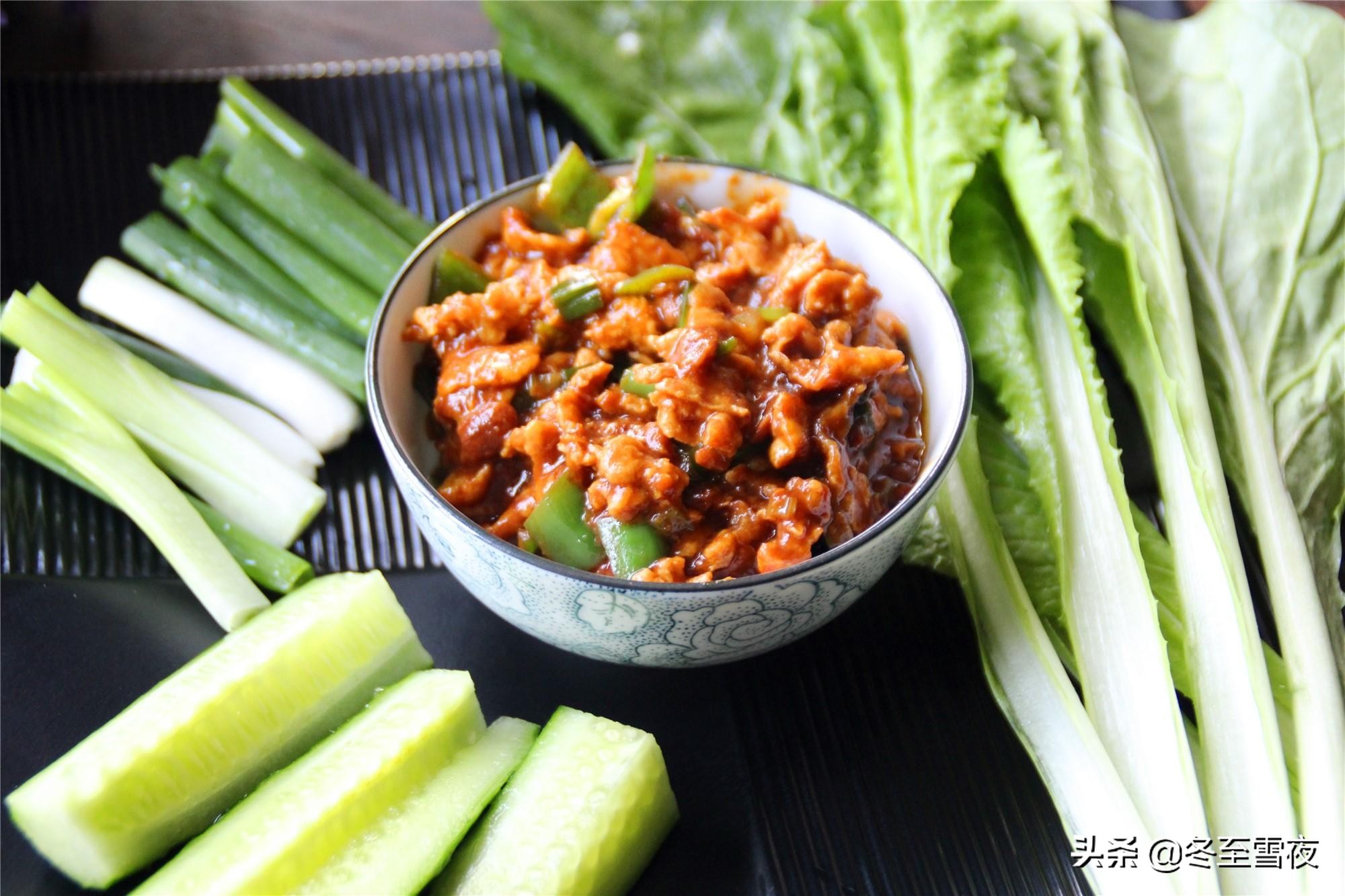 炸鸡蛋酱用什么大酱好吃,吃东北蘸酱菜家庭版