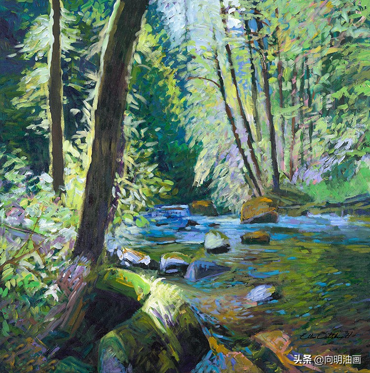 美国艺术家艾伦·迪特布兰特魔法森林的叶子沙沙作响