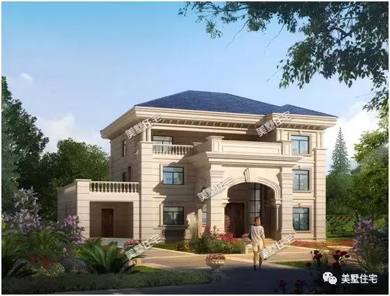 带锅炉的二层别墅图片,带车库锅炉房单独的一层农村别墅