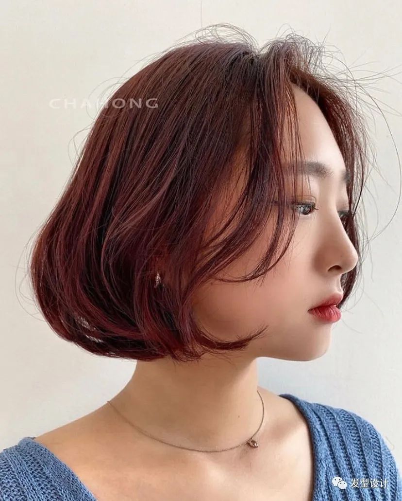 八大网红刘海短发,无刘海短发发型女