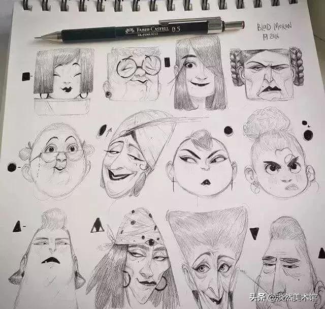 素描画原来可以这么美,素描风插画