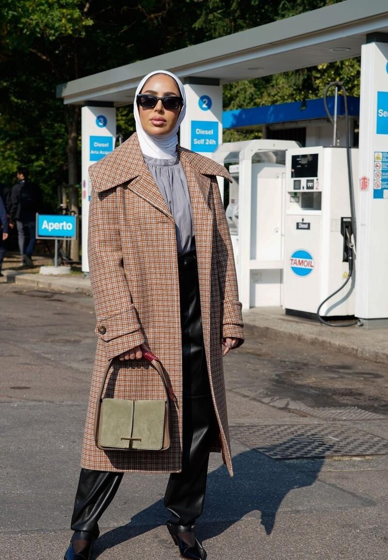 格子短外套怎么穿时尚洋气,休闲气质百搭款双面穿外套