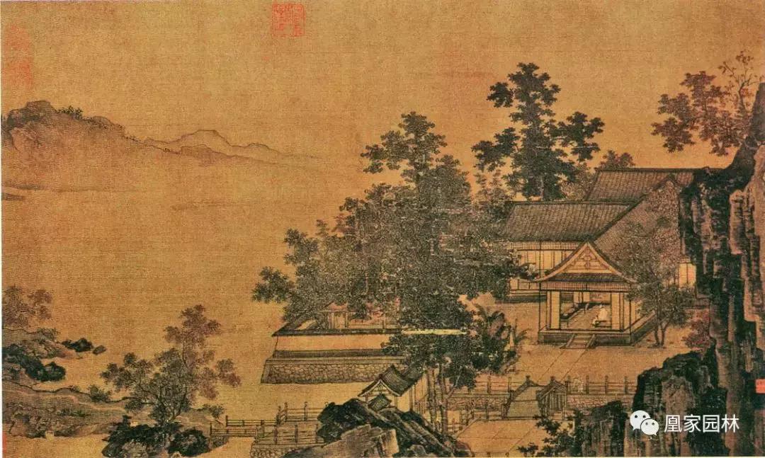 凰家园林,中国风庭院别墅绘画