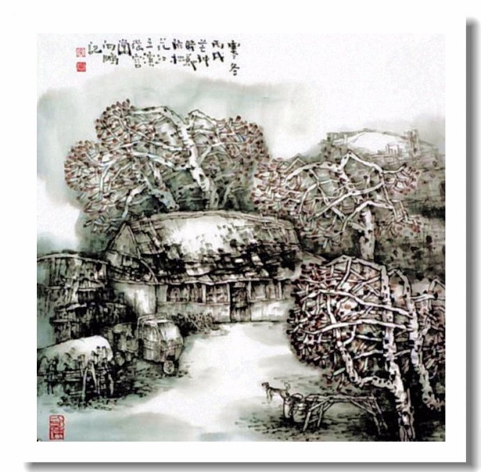 李向鸿山水画精品欣赏,李雁飞写意山水画