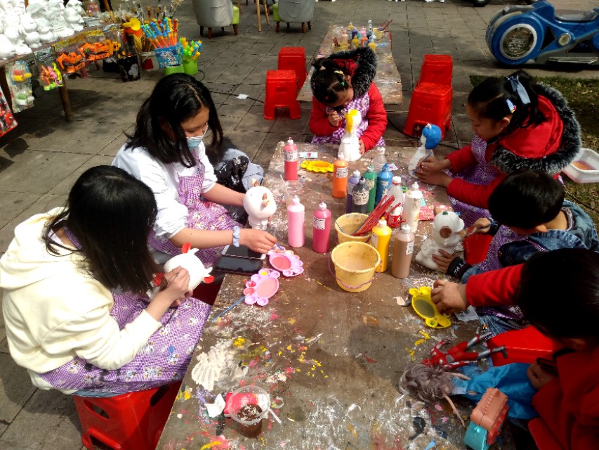 石膏diy绘画图片简单,diy染色石膏