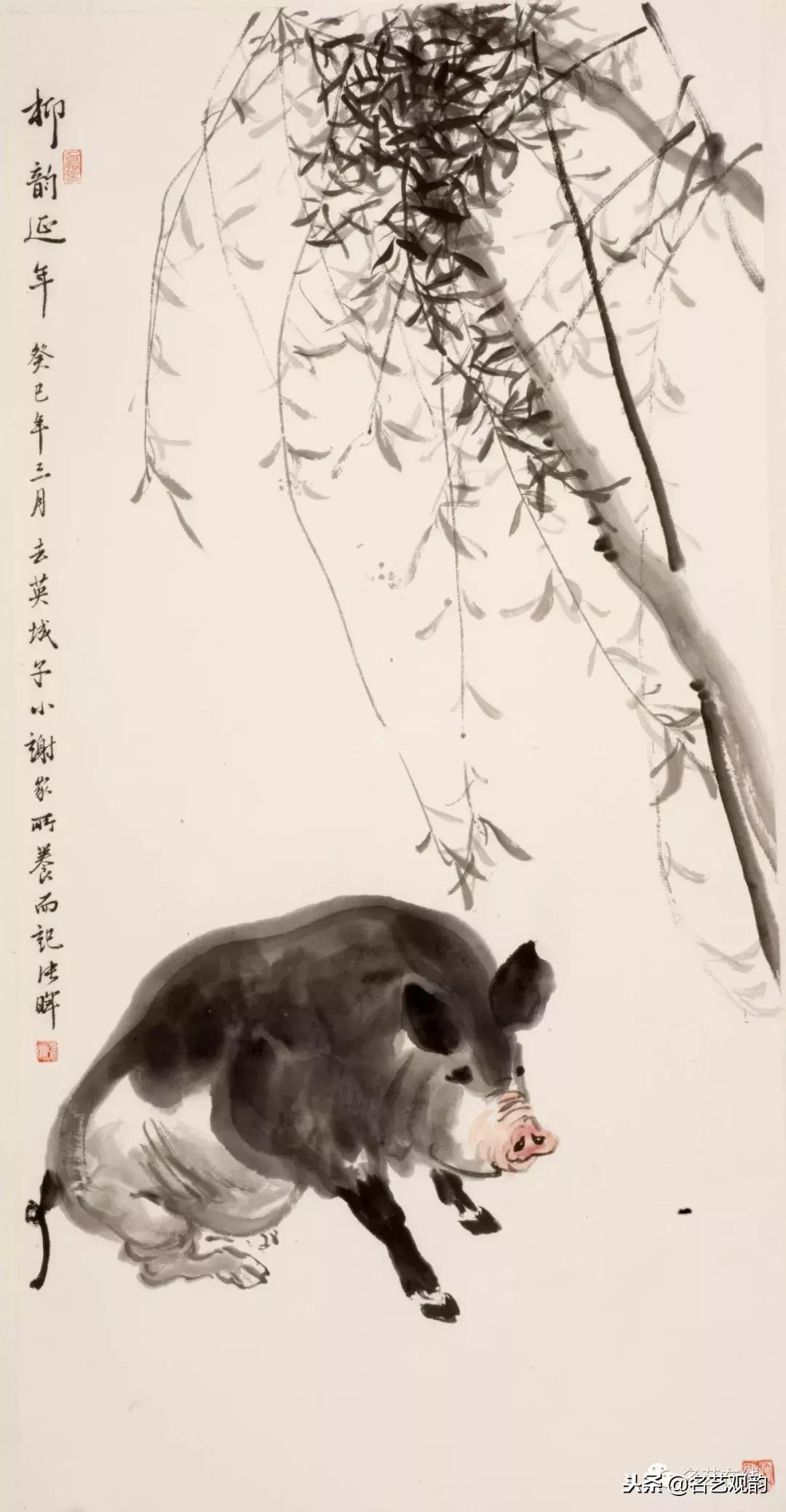 小朋友画猪简单又好看,猪年画猪中国画