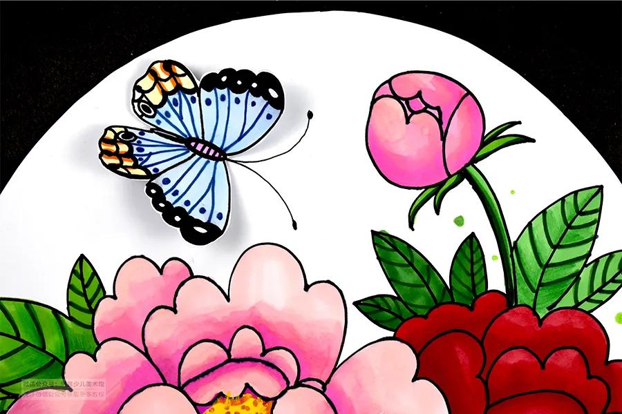 儿童画国画教程练习,儿童画国画花教程