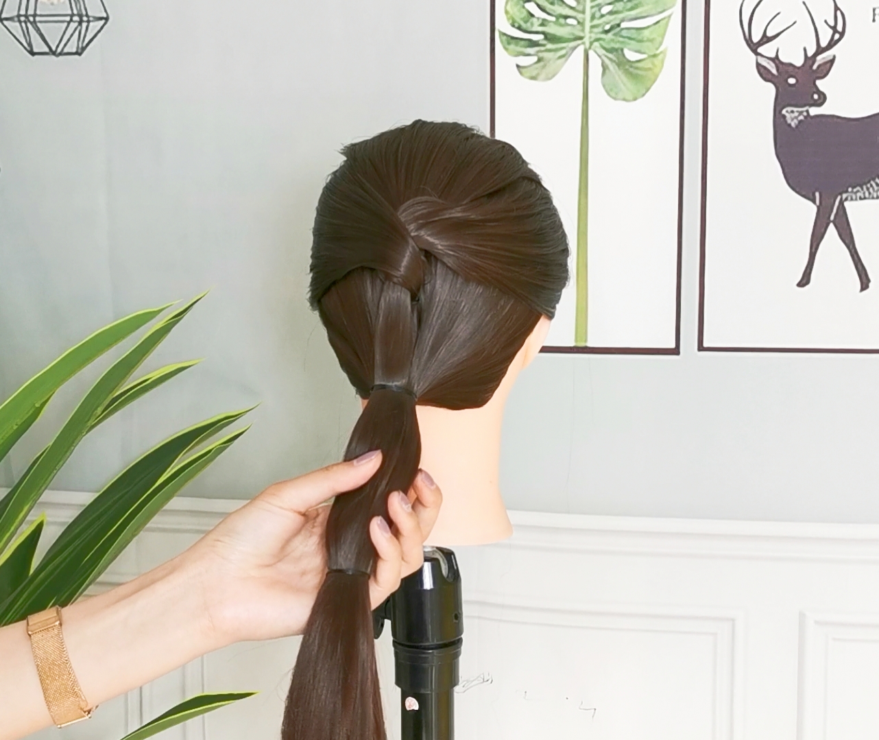 简单编发中短发旗袍,旗袍裙小童编发