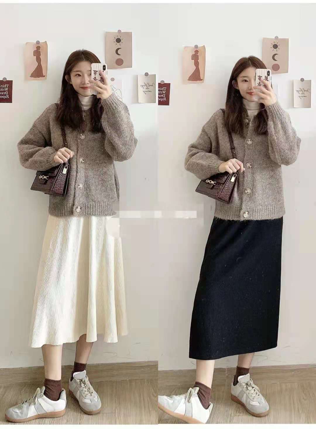 卡其色毛衣开衫的最佳搭配,毛衣开衫怎么搭配衣服好看