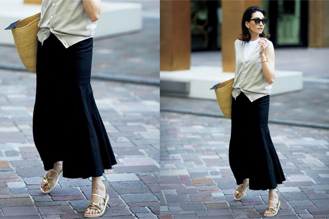 潮鞋推荐女粗跟凉鞋穿搭,日系休闲穿搭鞋子