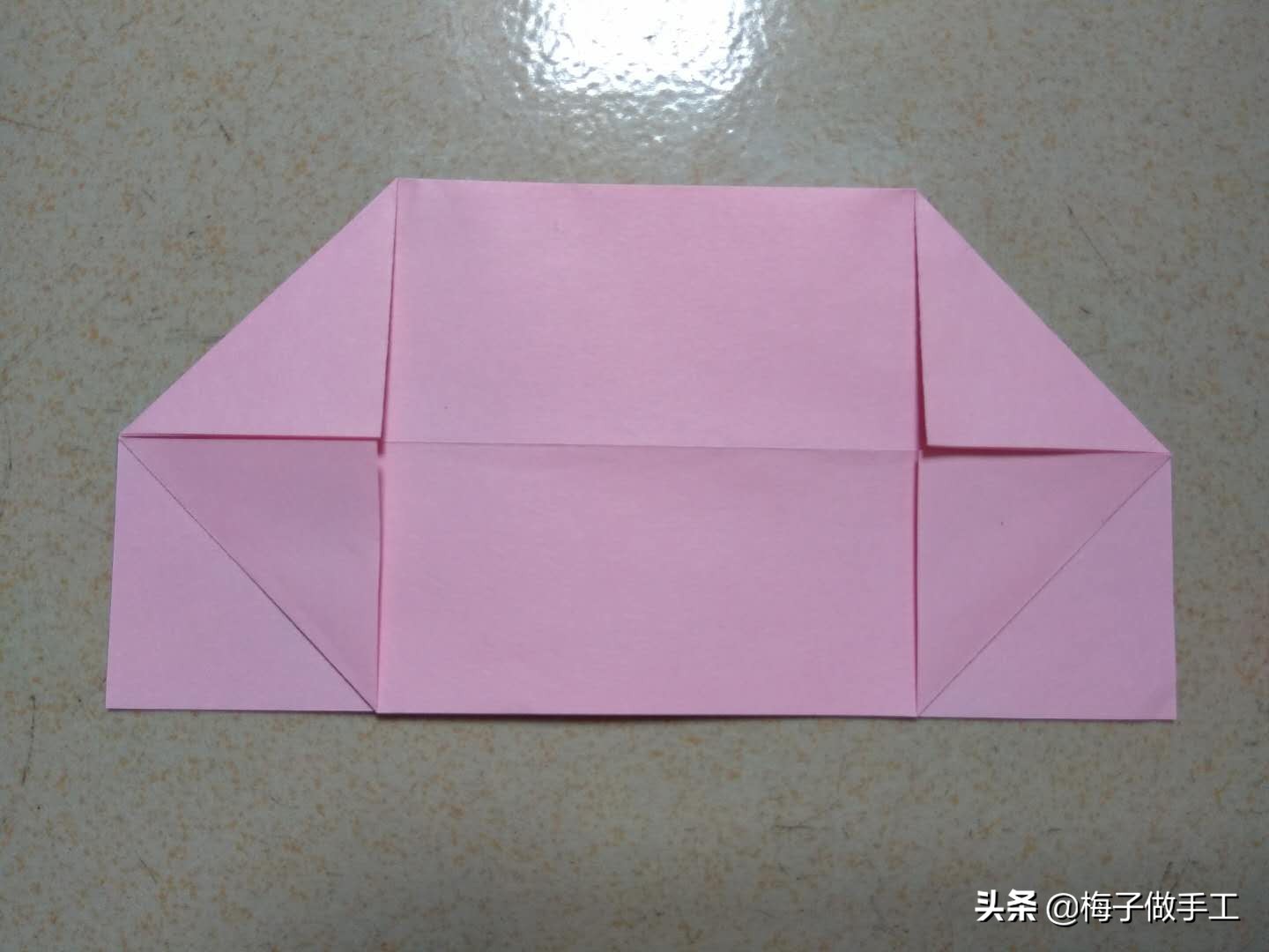 手工折纸抽纸盒教程简单,折纸手工大全折纸盒