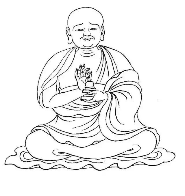 白描佛像线稿图片大全,白描佛像画法图片大全