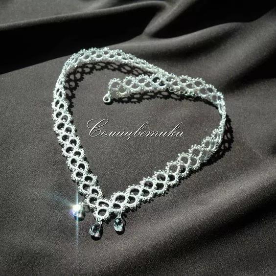 全银饰手工编织手链教程,银线编项链教程