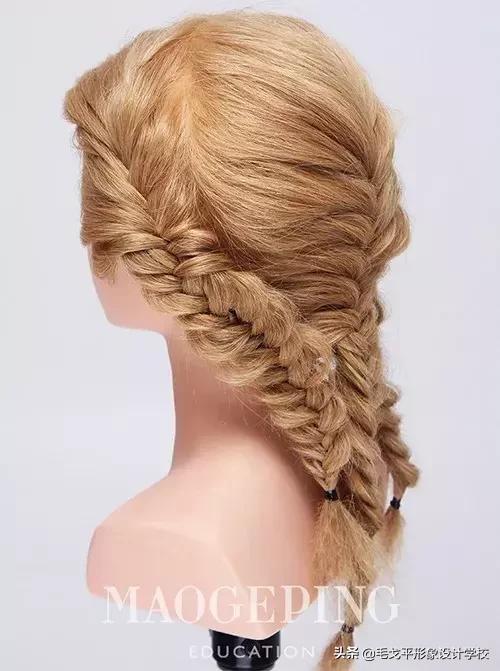 盘发超简单好看教程中发半扎,超简单盘发教程马尾
