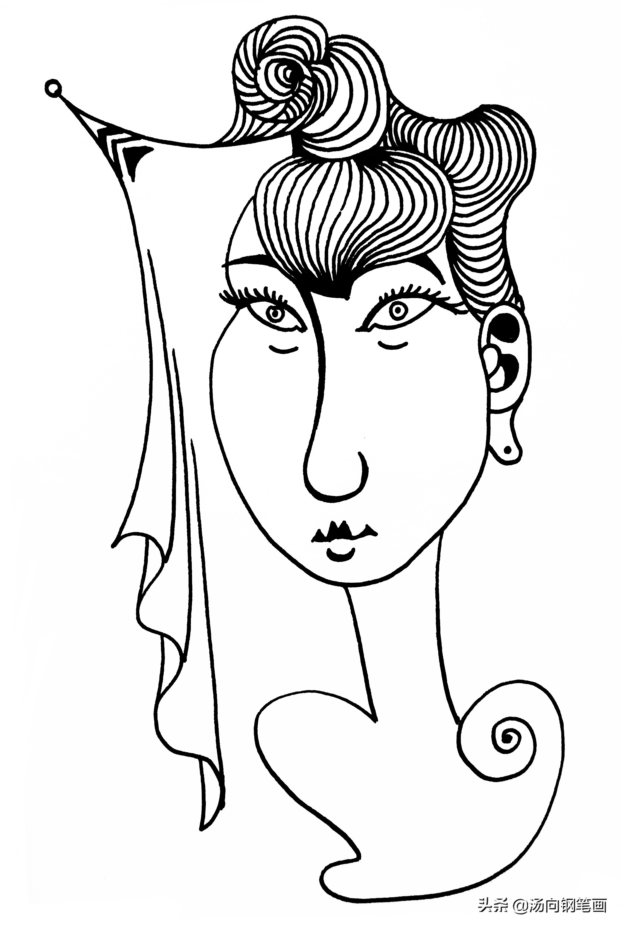 钢笔画零基础入门教程7,7-10岁儿童画画用钢笔画