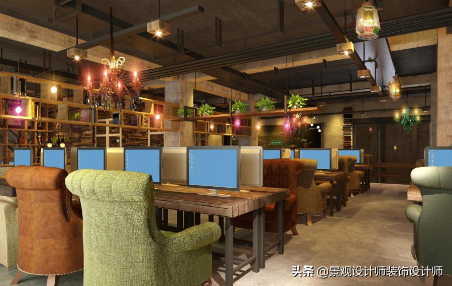 网咖设计效果图,网咖设计图哪找