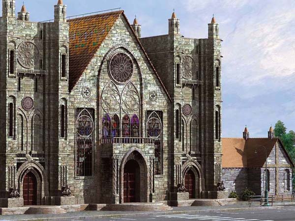 精美壁纸二次元风景油画,壁纸可爱油画质感风景