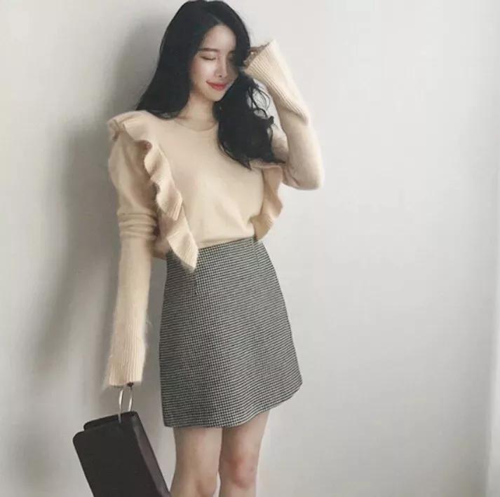 100%修身水貂毛衣女,冬季穿搭女高级感水貂绒毛衣