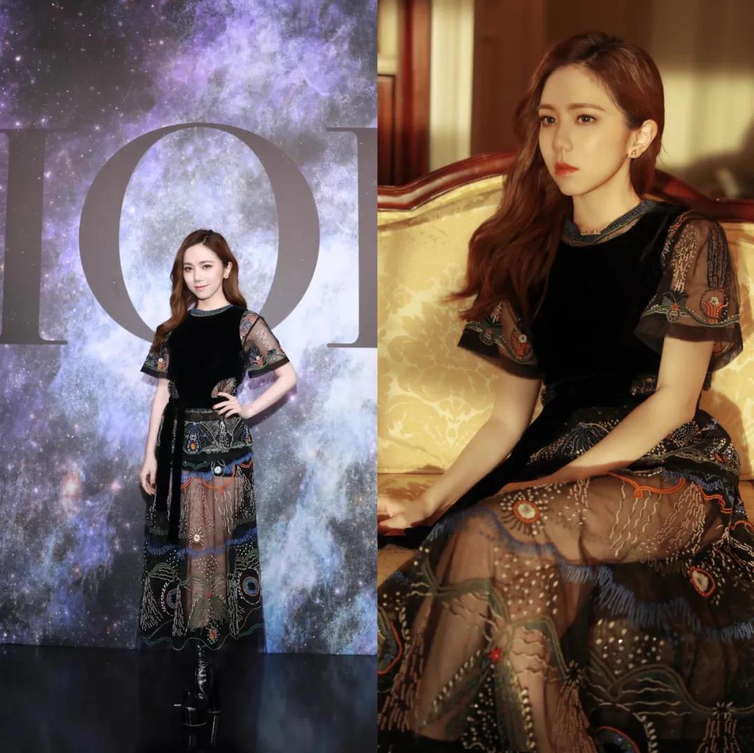 dior杨颖星空裙,dior星空大秀