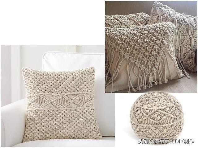 手工纯白棉绳编绳挂件,手工编绳合集名称