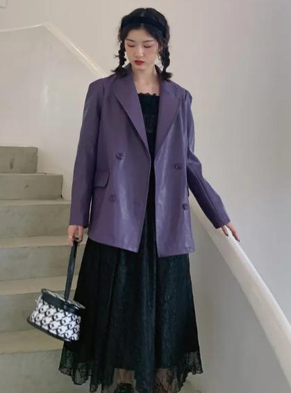 西装配裙子的穿搭秋冬,西装配长西装裙子高级感穿搭