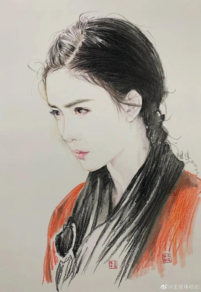 他画遍所有明星，画谁像谁，肖战、热巴、刘亦菲眼神看醉了