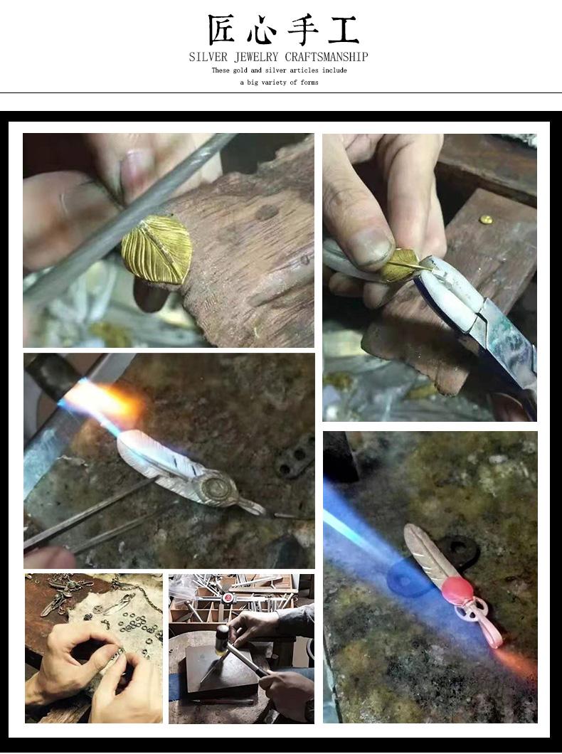 手工纯银项链999纯银正品网红爆款,纯银手工打造古法项链