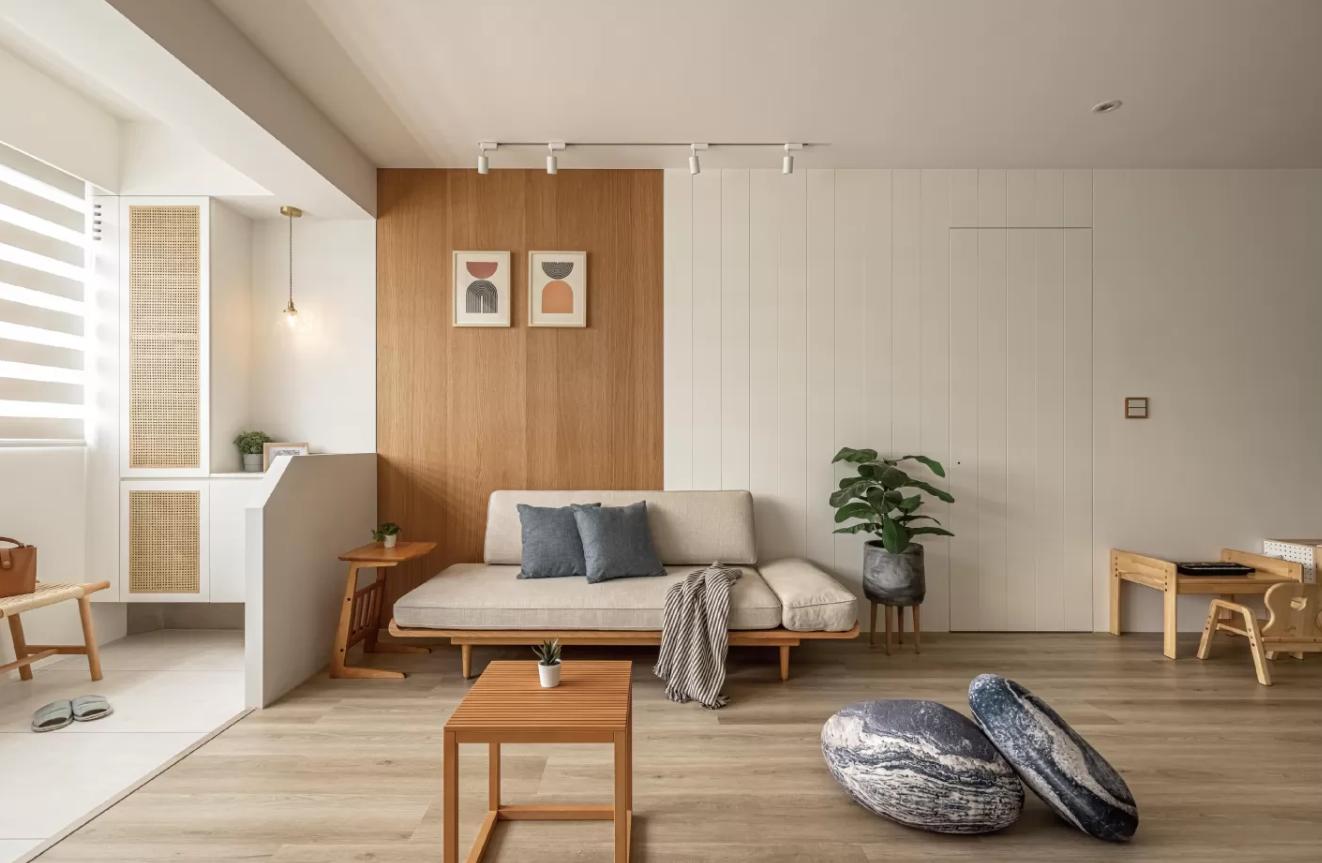 奶油原木风房间高级感配色,以原木为基调的奶油色日式温暖家