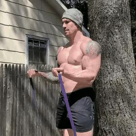 弹力绳瘦背锻炼方法图解,健身最全26种弹力绳训练方法