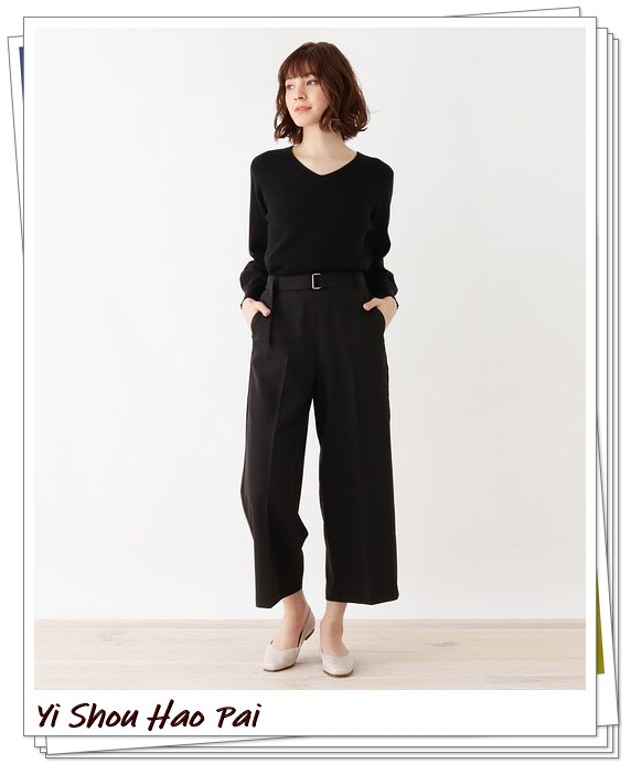 到脚踝的阔腿裤子搭配什么鞋子,米白九分阔腿裤如何搭配上衣