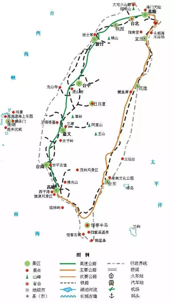 全国旅游景点详细地图大全,最新版中国各省市旅游景点地图