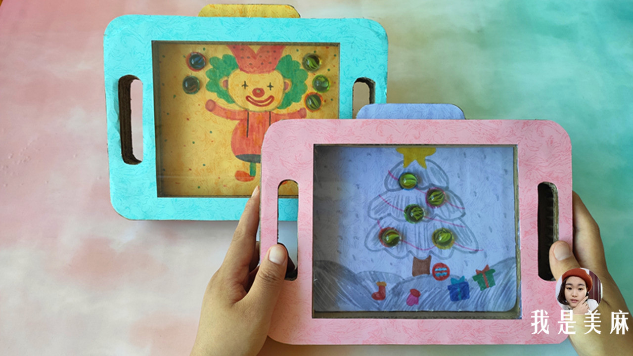 用纸箱给孩子做玩具简单的,爸爸用纸箱给孩子做玩具