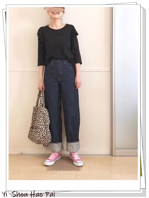 优衣库穿搭夏季女生阔腿裤,优衣库窄版阔腿纯棉女裤