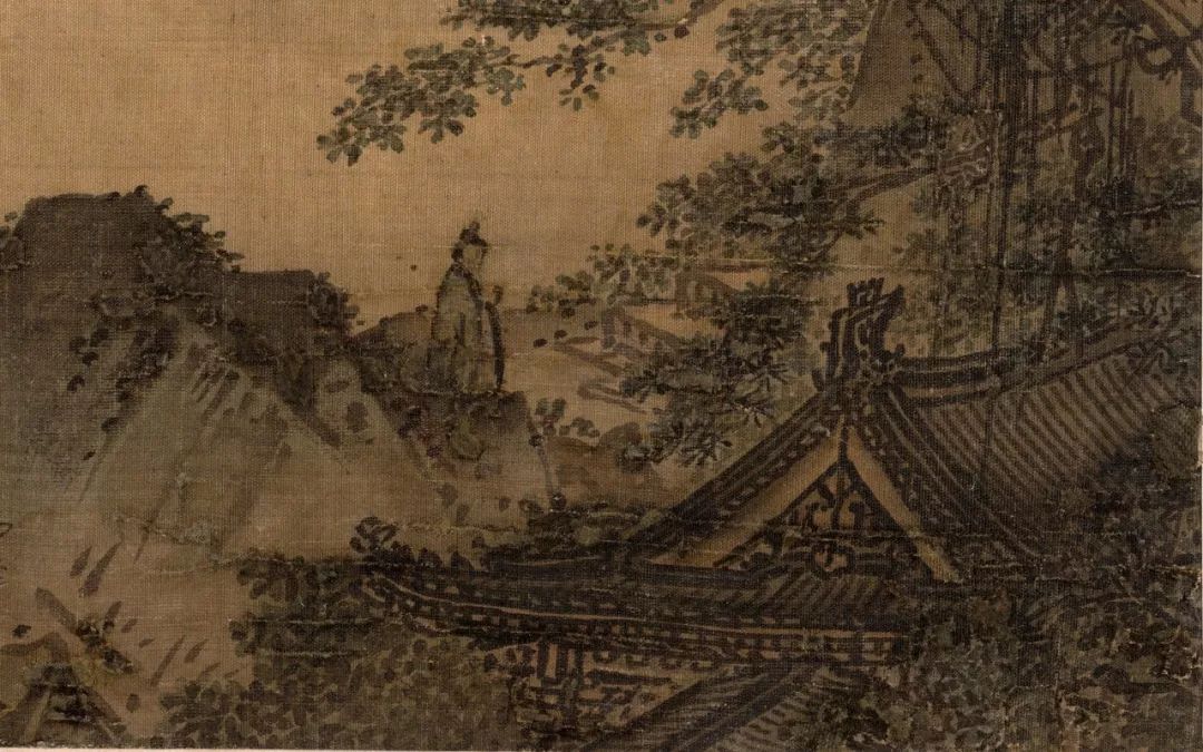 南宋画家马远的山水画,南宋山水画家马远踏歌图局部